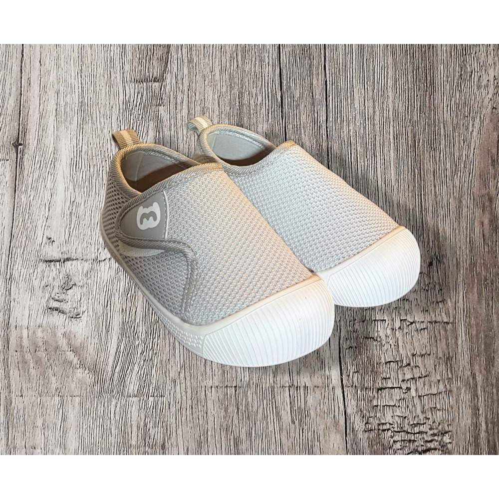 BMCITYBM Walking Shoes Unisex Kids Size 7 Grey Mesh Slip On Sneakers W21SS505